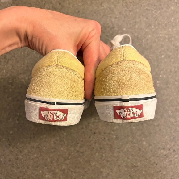 Suede & Canvas yellow old school low top Vans worn, not new - Picture 2 of 8